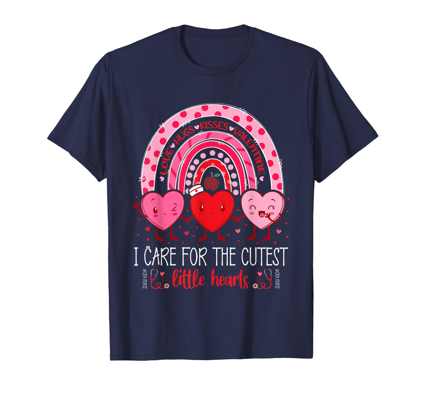 Care For Cutest Little Hearts CNA Nurse Valentines Day Cute T-Shirt