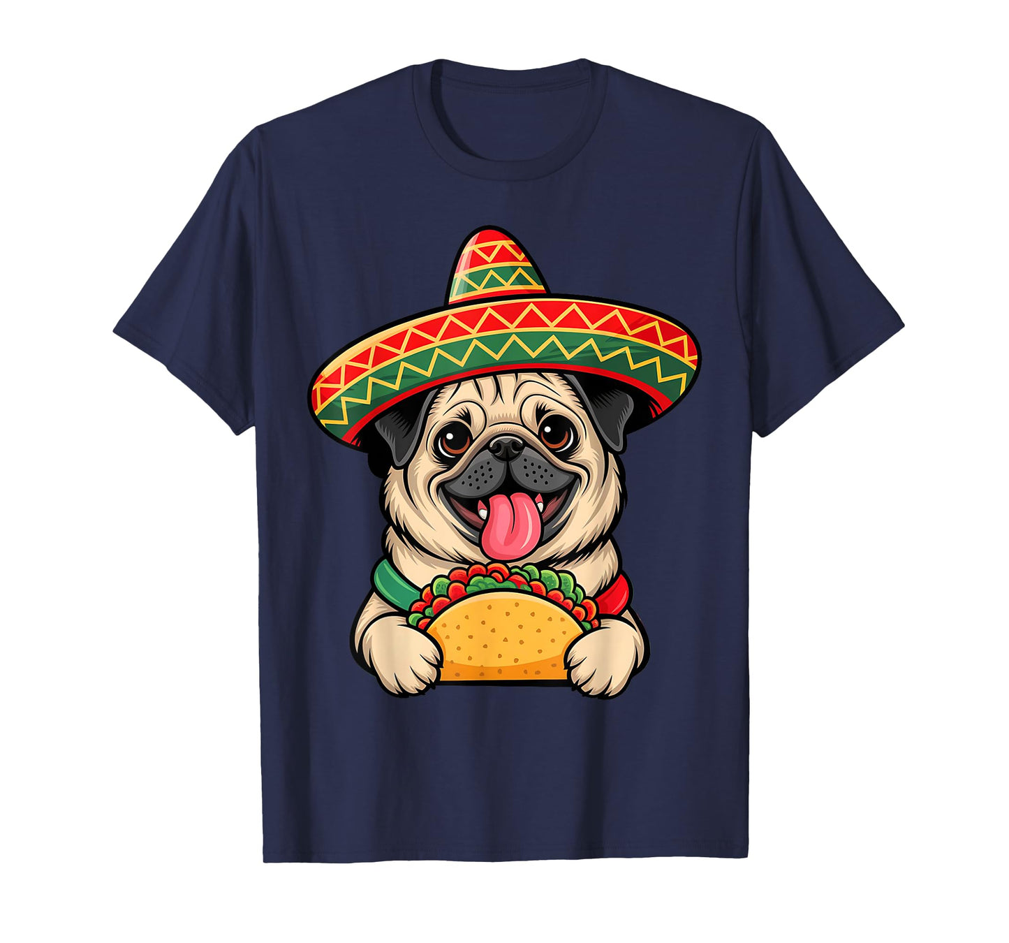 Funny Pug Taco Pug Funny Dog Lover Cinco De Mayo T-Shirt for Men Women Kids