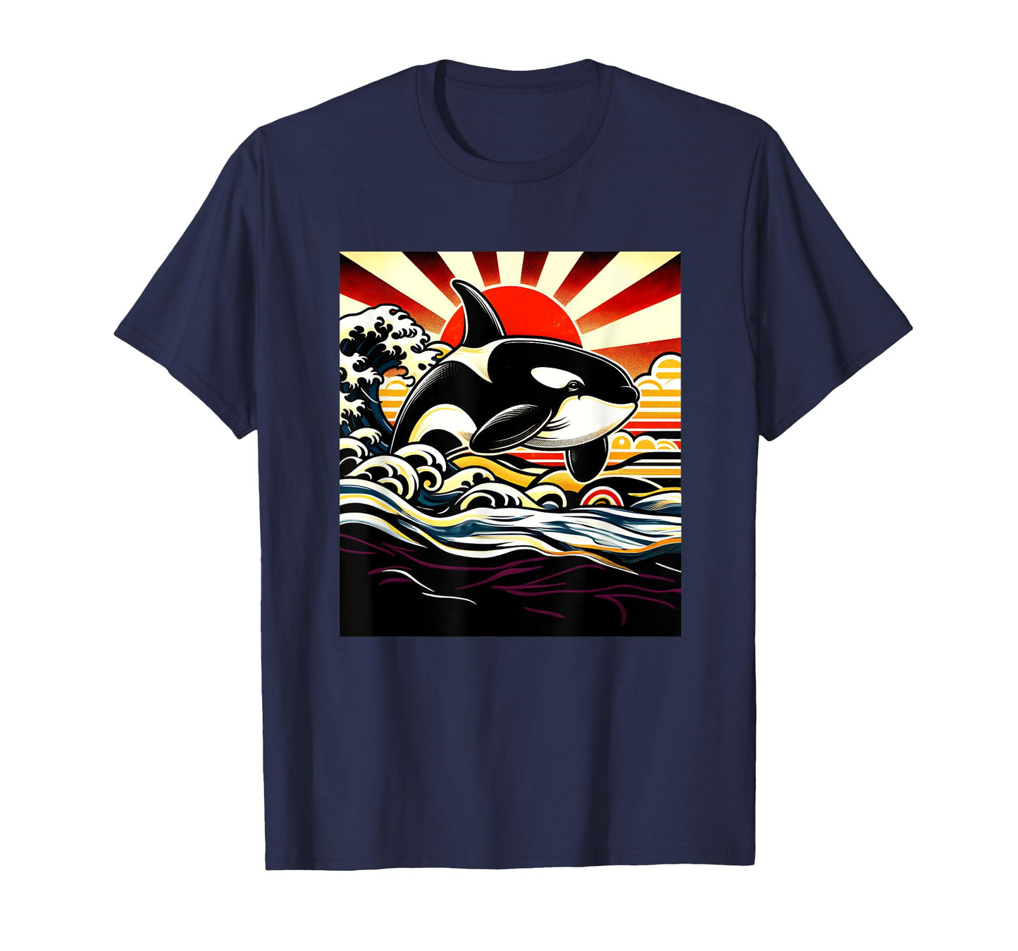 Orca Japanese Vintage Sunset T-Shirt