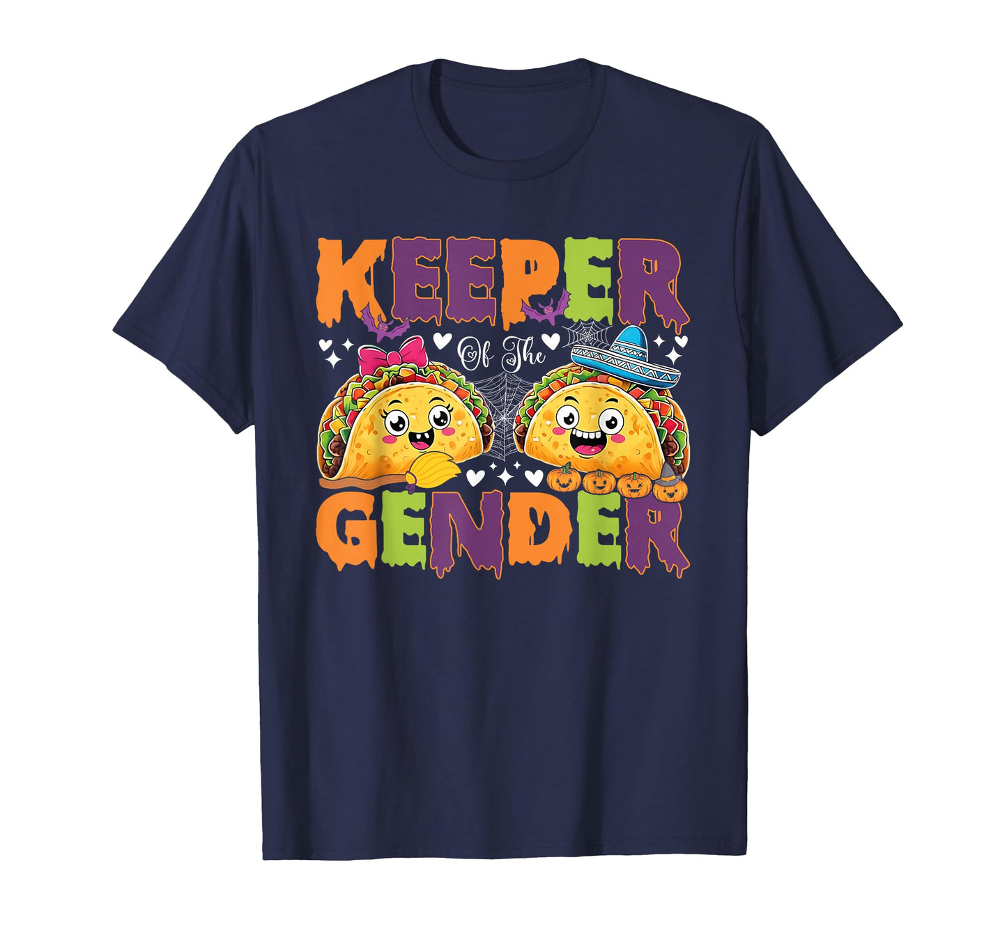 Keeper of The Gender Cute Taco Halloween Gender Reveal T-Shirt