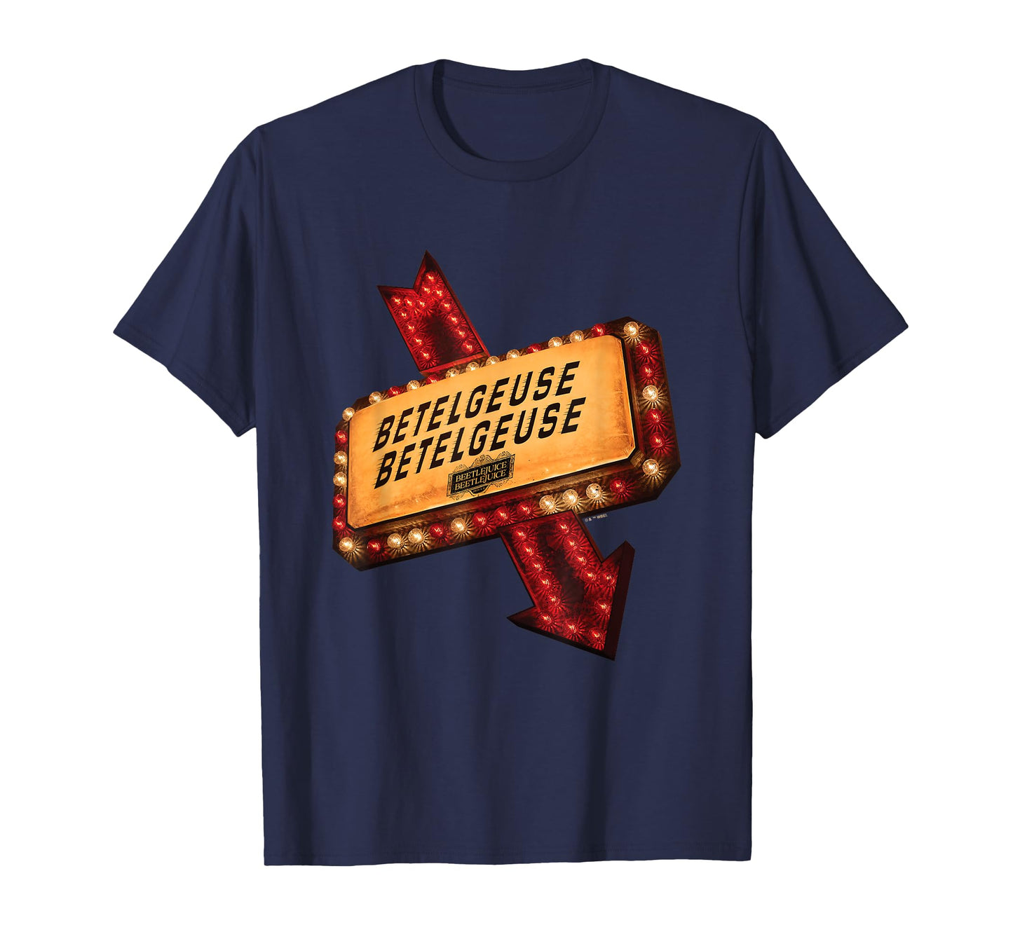 Beetlejuice Beetlejuice Light Sign Logo Vintage T-Shirt