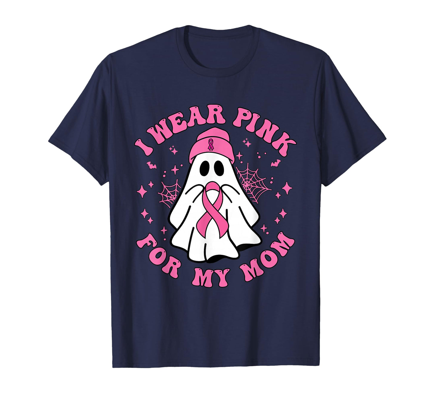 Halloween I Wear Pink for My Mom Breast Cancer Kid Women T-Shirt