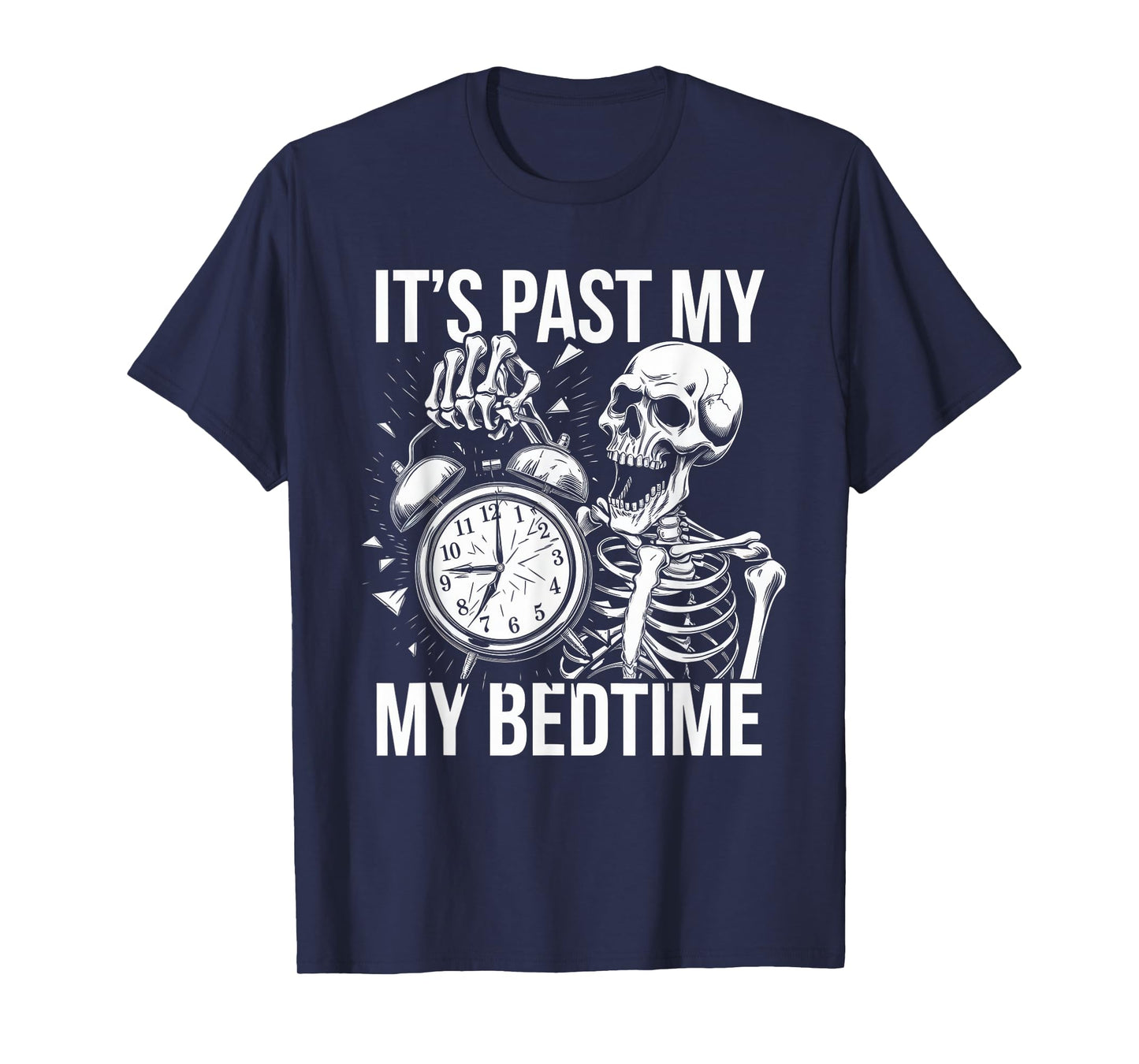 Funny Tshirt Men Humor Skeleton Meme Sarcastic Ironic Tired T-Shirt