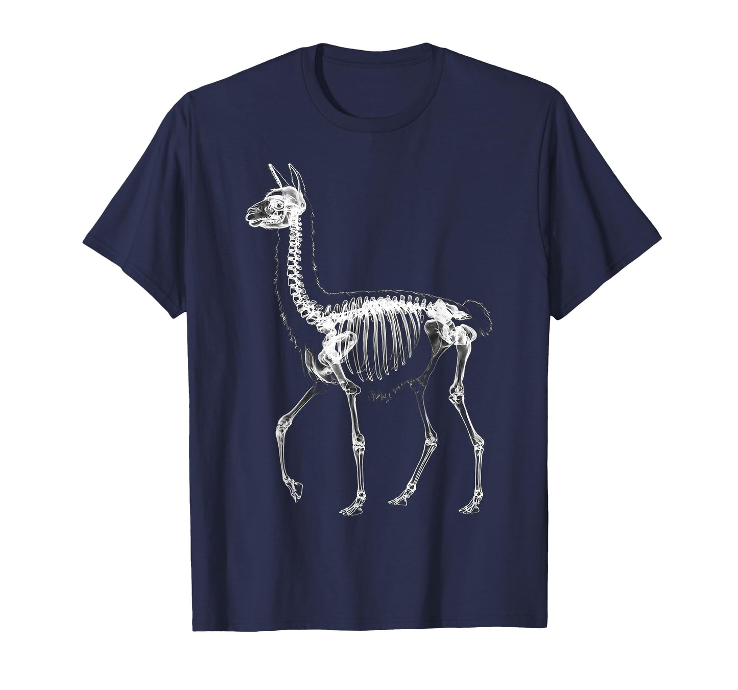 Halloween Alpaca Skeleton Motif Drawing Animal Halloween T-Shirt