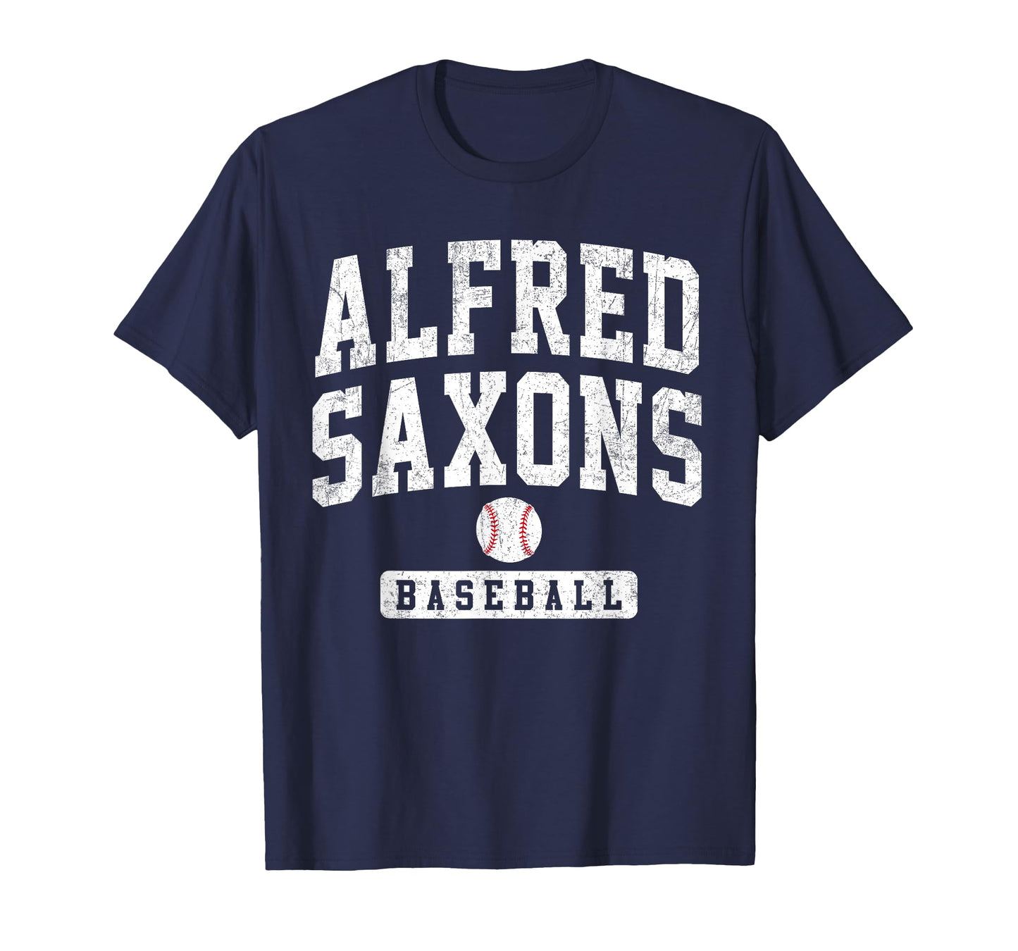 Alfred University Saxons Baseball Arch Vintage Design Men T-Shirt