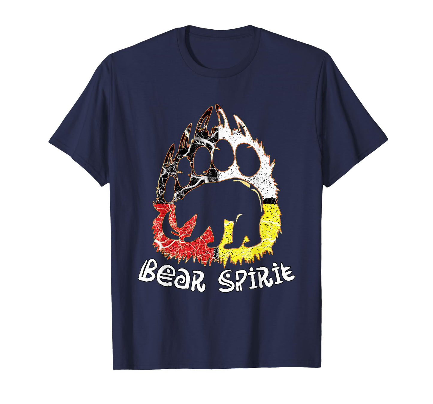 Native American Bear Spirit, Bear Paw T-Shirt