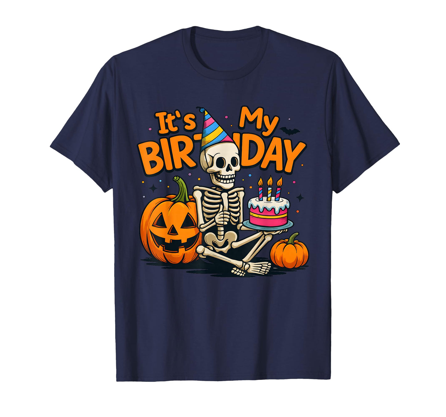 Halloween Skeleton Birthday Costume Party Cake Gifts T-Shirt
