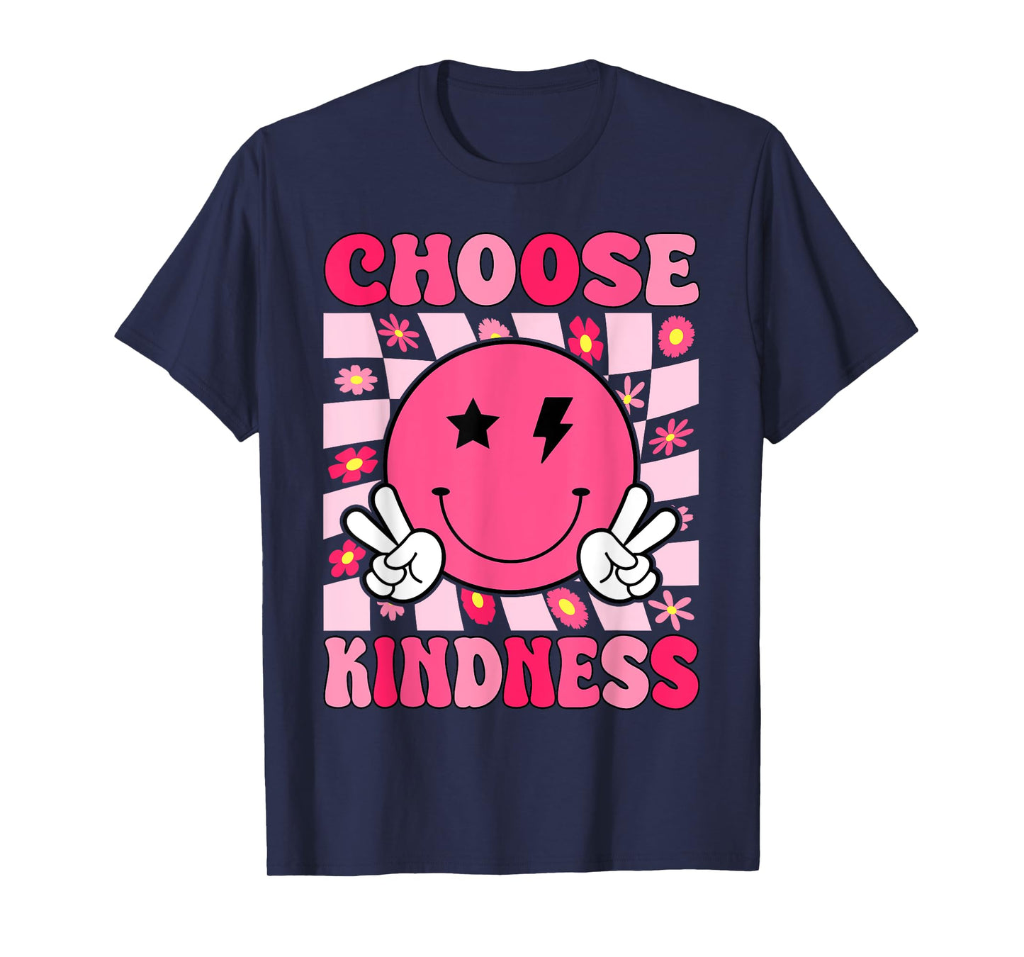 Be Kind Choose Kindness Retro Groovy Inspirational T-Shirt