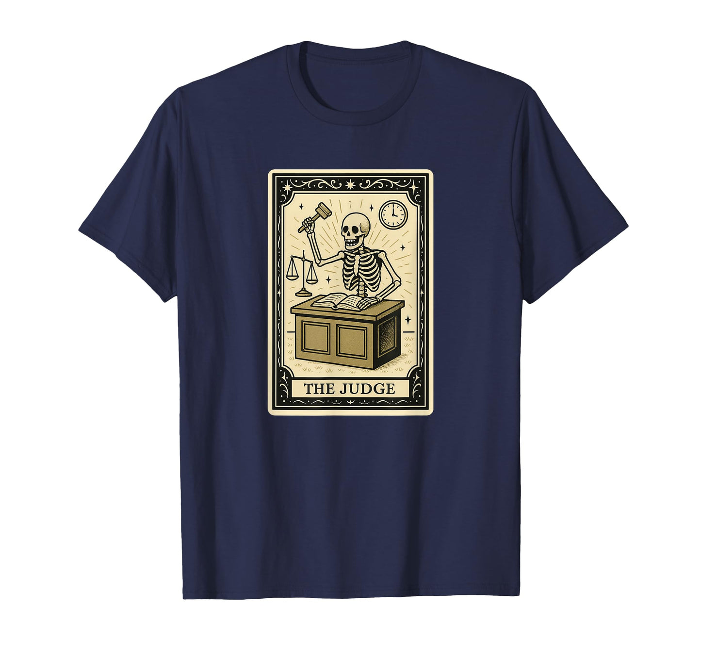 The Judge Tarot Card - Halloween Spooky Gothic Court Law T-Shirt