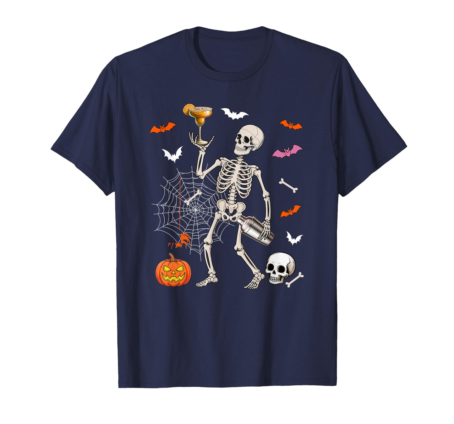 Bartender Job Horror Skeleton Halloween Costume Team T-Shirt