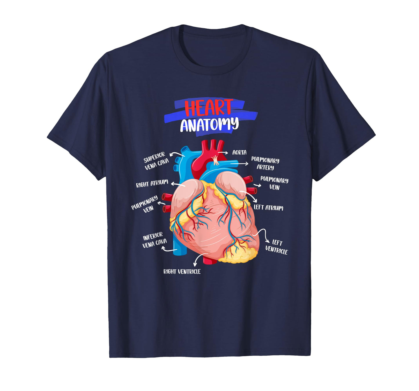 Anatomy Human Heart Anatomical Cardiac Heart Doctor Medical T-Shirt