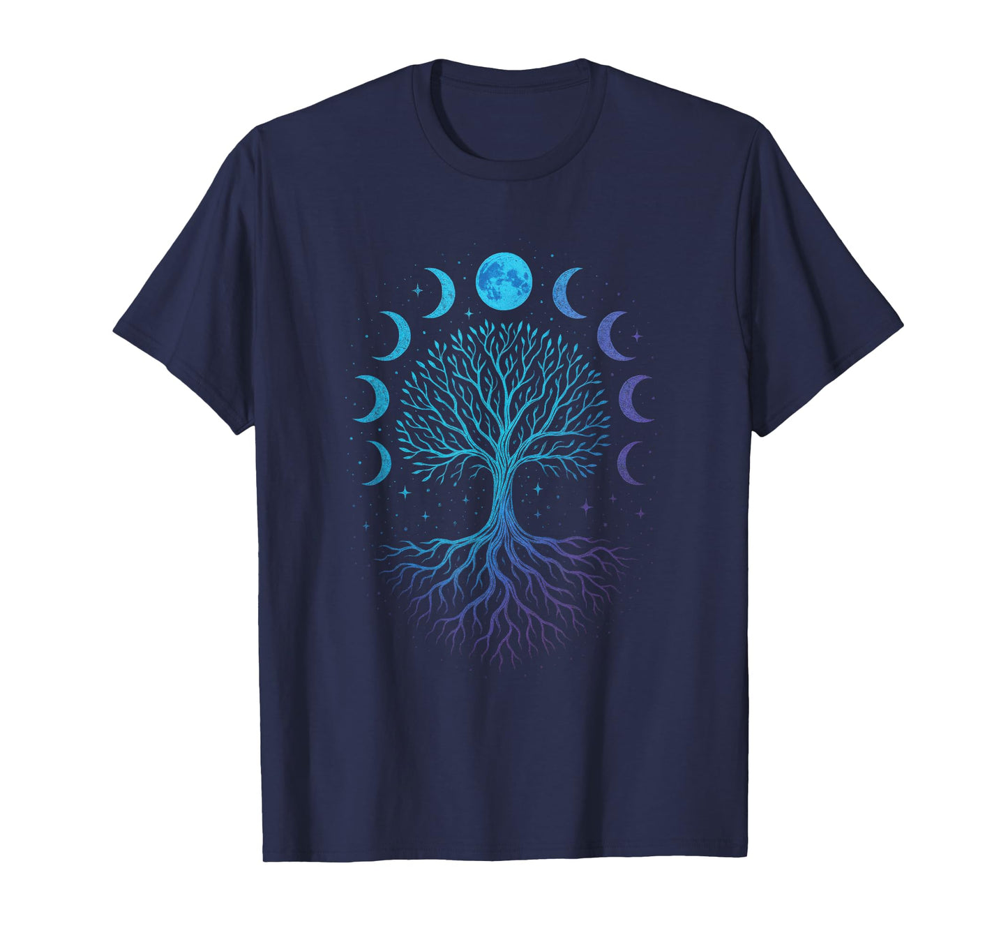 Moon Phases Tree - Viking Pagan Wicca Spiritual T-Shirt