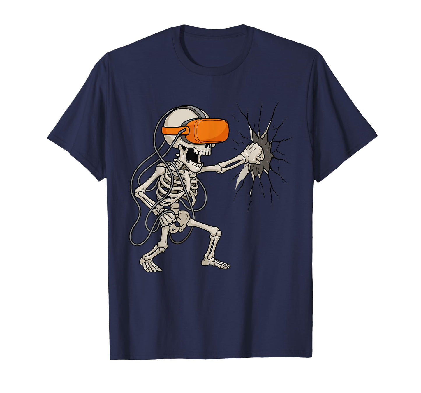 Halloween Skeleton Gamer Video Gaming Funny Skeleton Gaming T-Shirt
