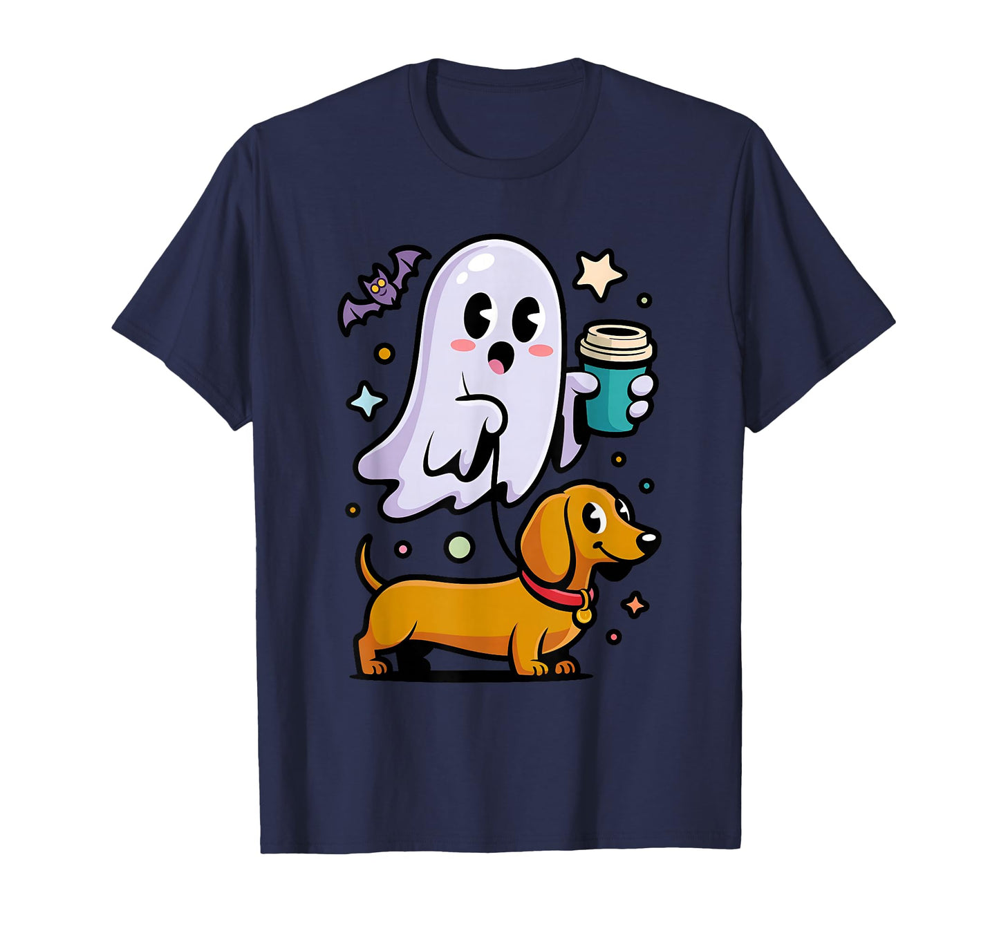 Funny Dachshund Ghost Halloween Spooky Season Weenie Dog T-Shirt