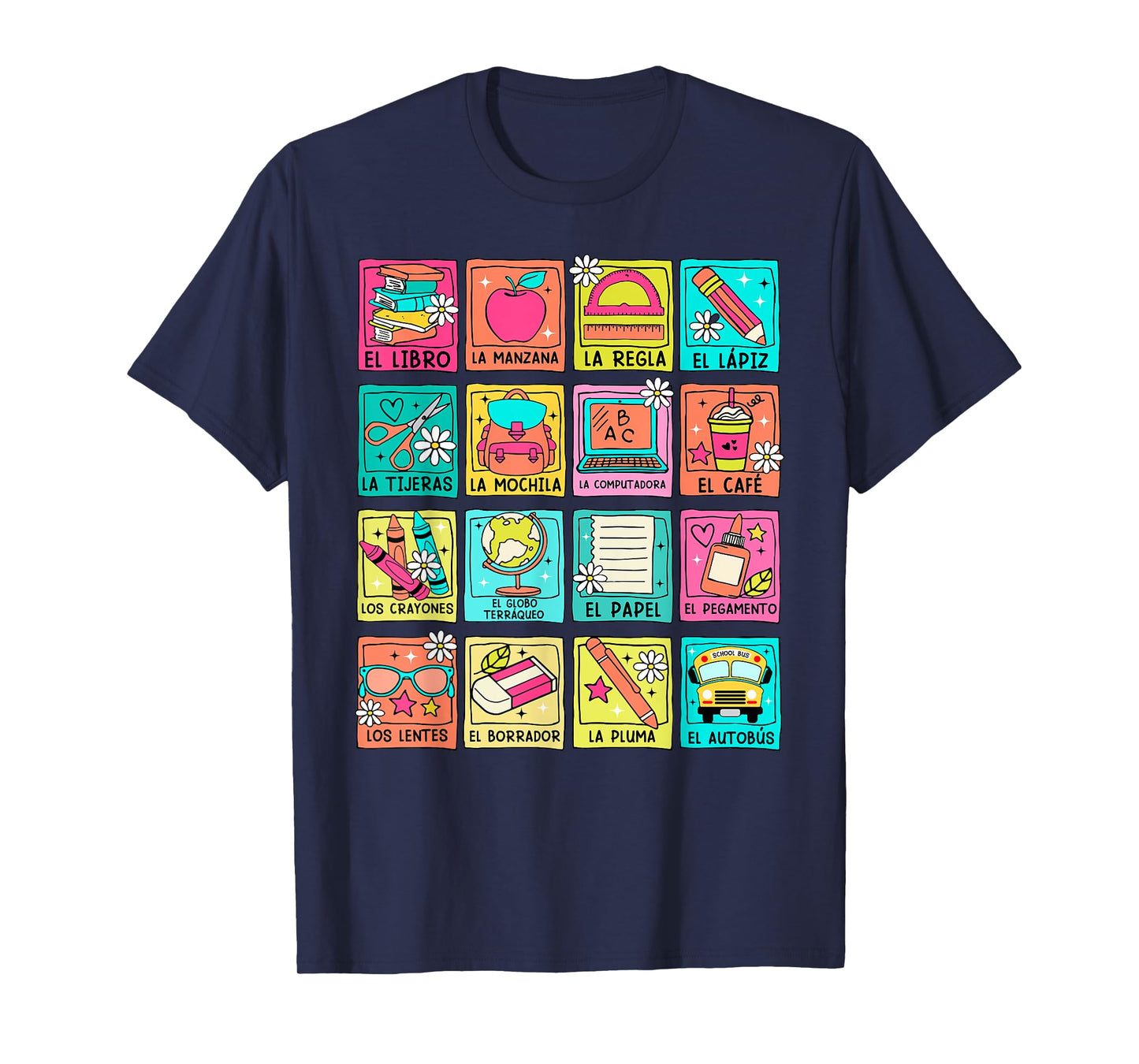 Maestra Bilingue Back To School Spanish Teacher Student Men Women Girls Kids T-Shirt