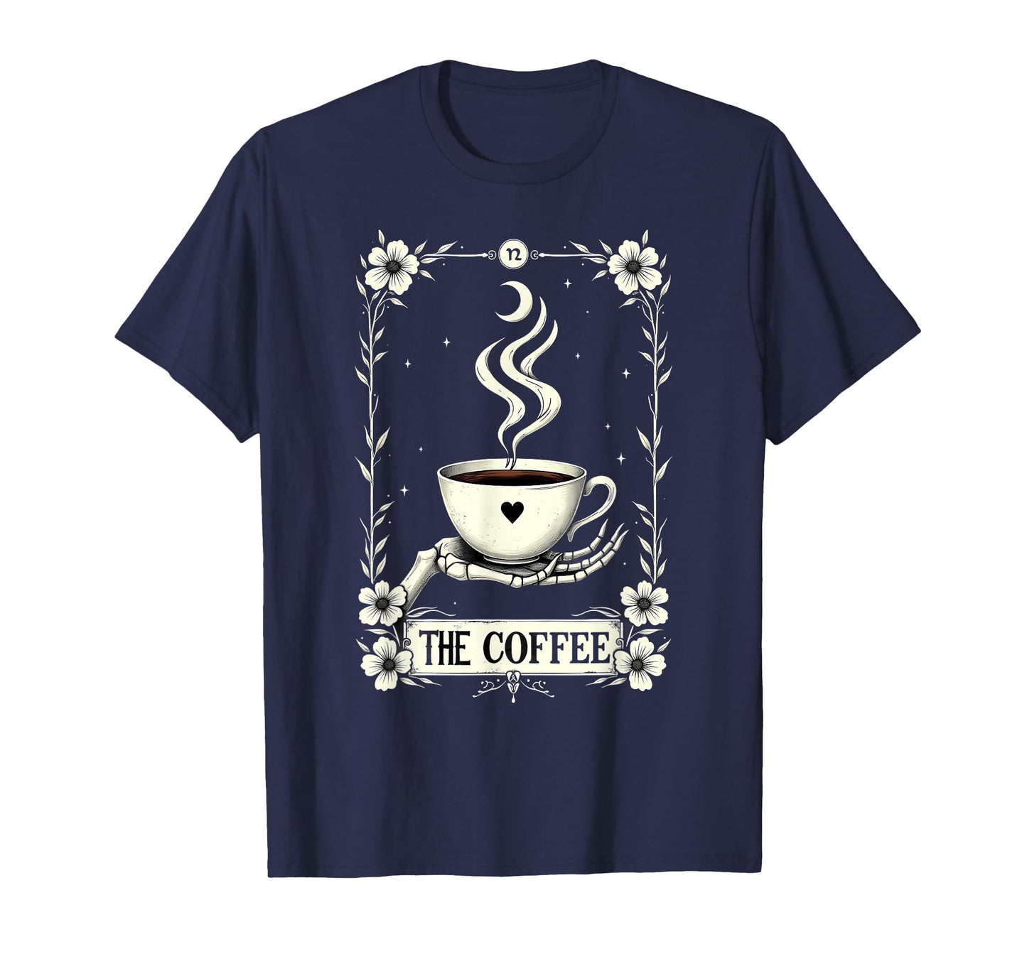 Tarot Card Skeleton The Coffee Halloween T-Shirt