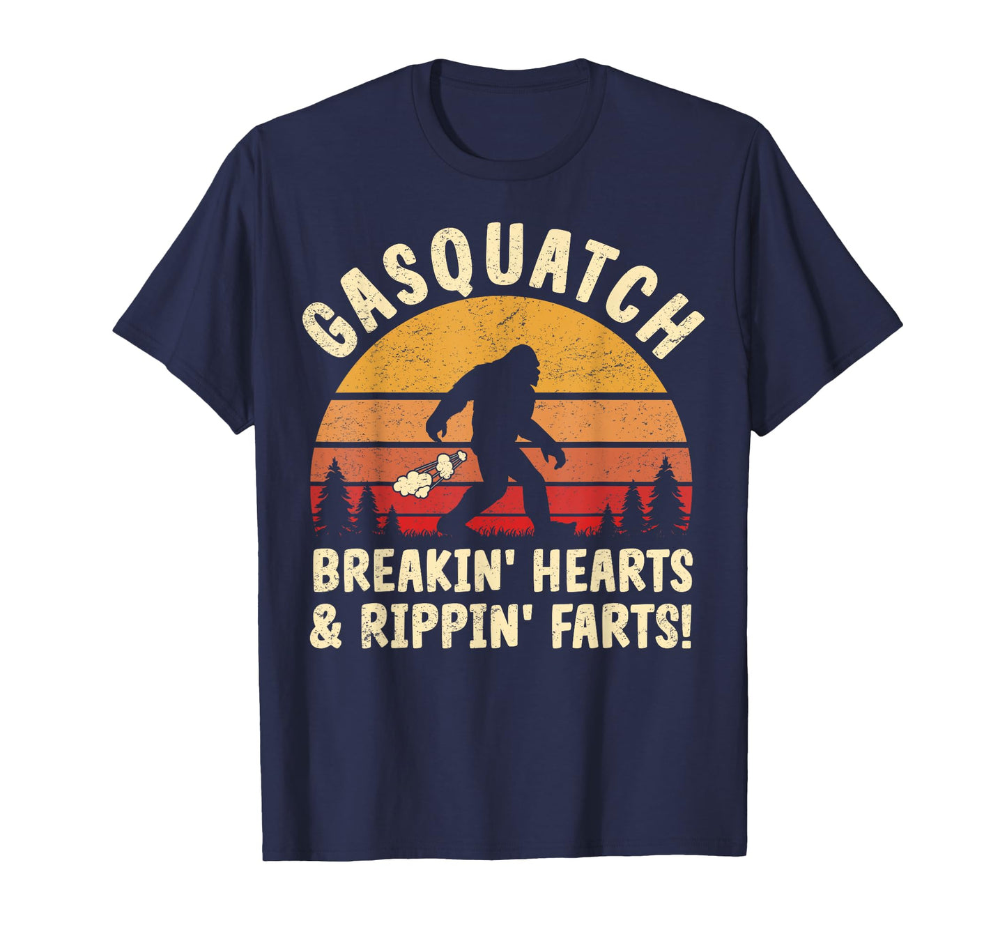 Farting Bigfoot Breaking Hearts And Ripping Farts Sasquatch T-Shirt