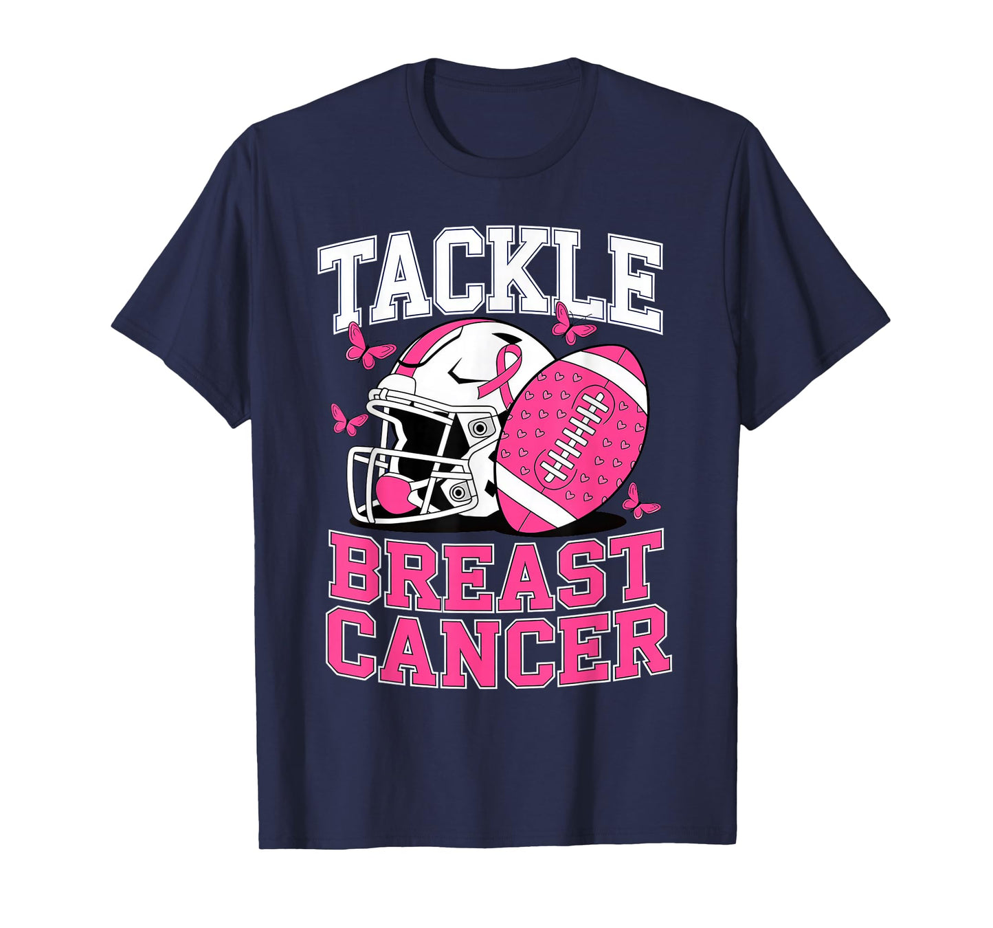 Tackle Breast Cancer Awareness Fighting American Football T-Shirt