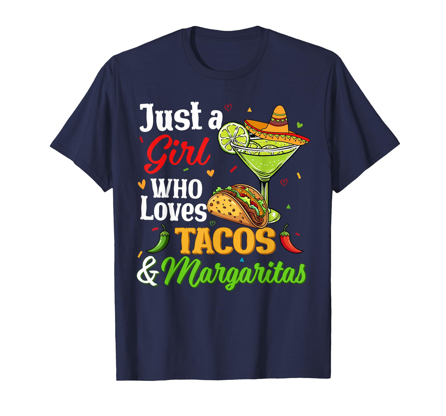 Cinco De Mayo Shirts Women Girl Loves Tacos And Margaritas T-Shirt