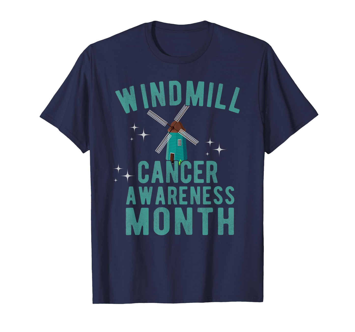 Windmill Cancer Awareness Month Parody Wind Turbines Noise T-Shirt