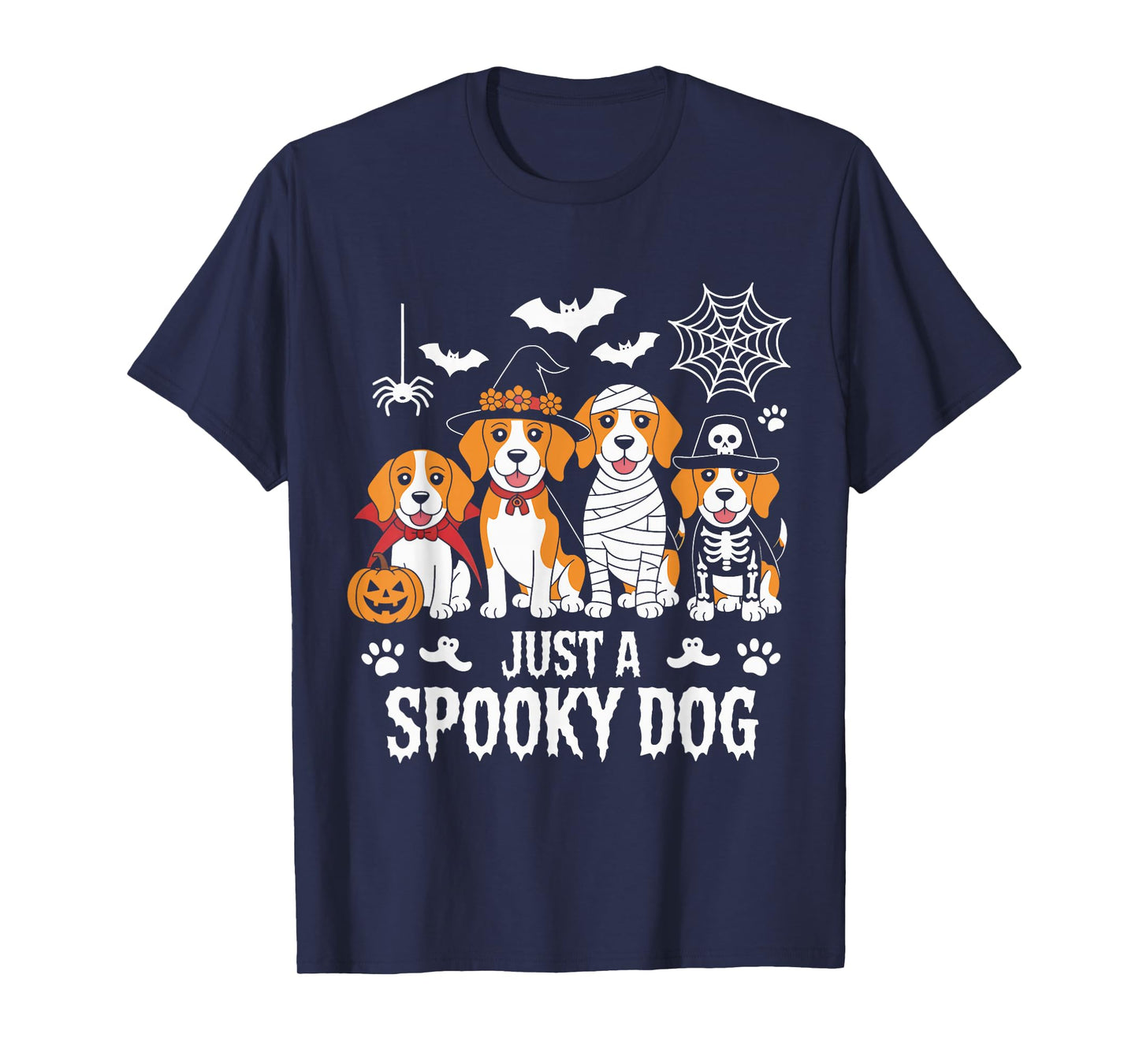 Just A Spooky Halloween Dog Group Beagles As Witch Mummy T-Shirt