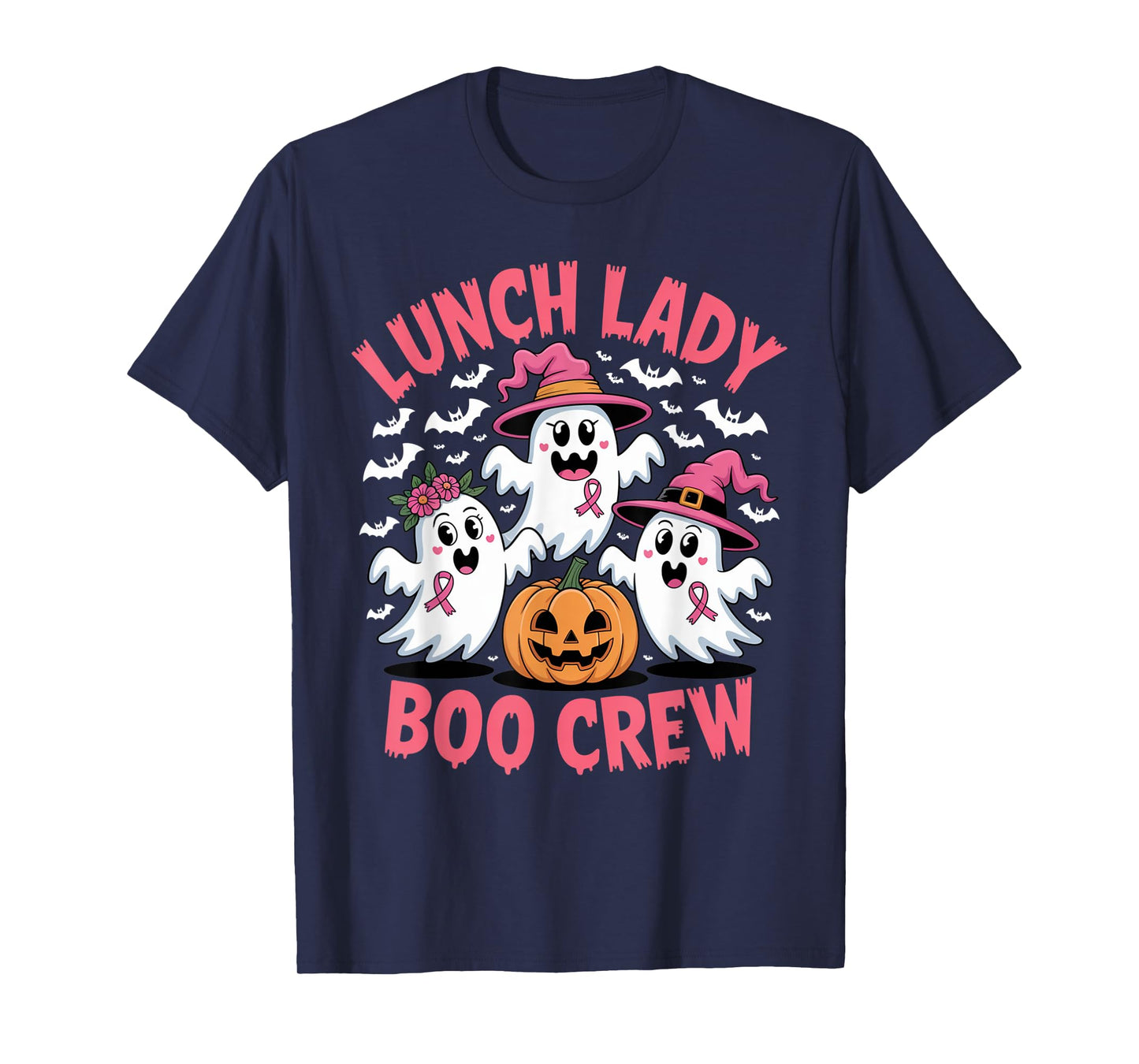 Lunch Lady Boo Crew Funny Halloween Ghost Costume Idea T-Shirt