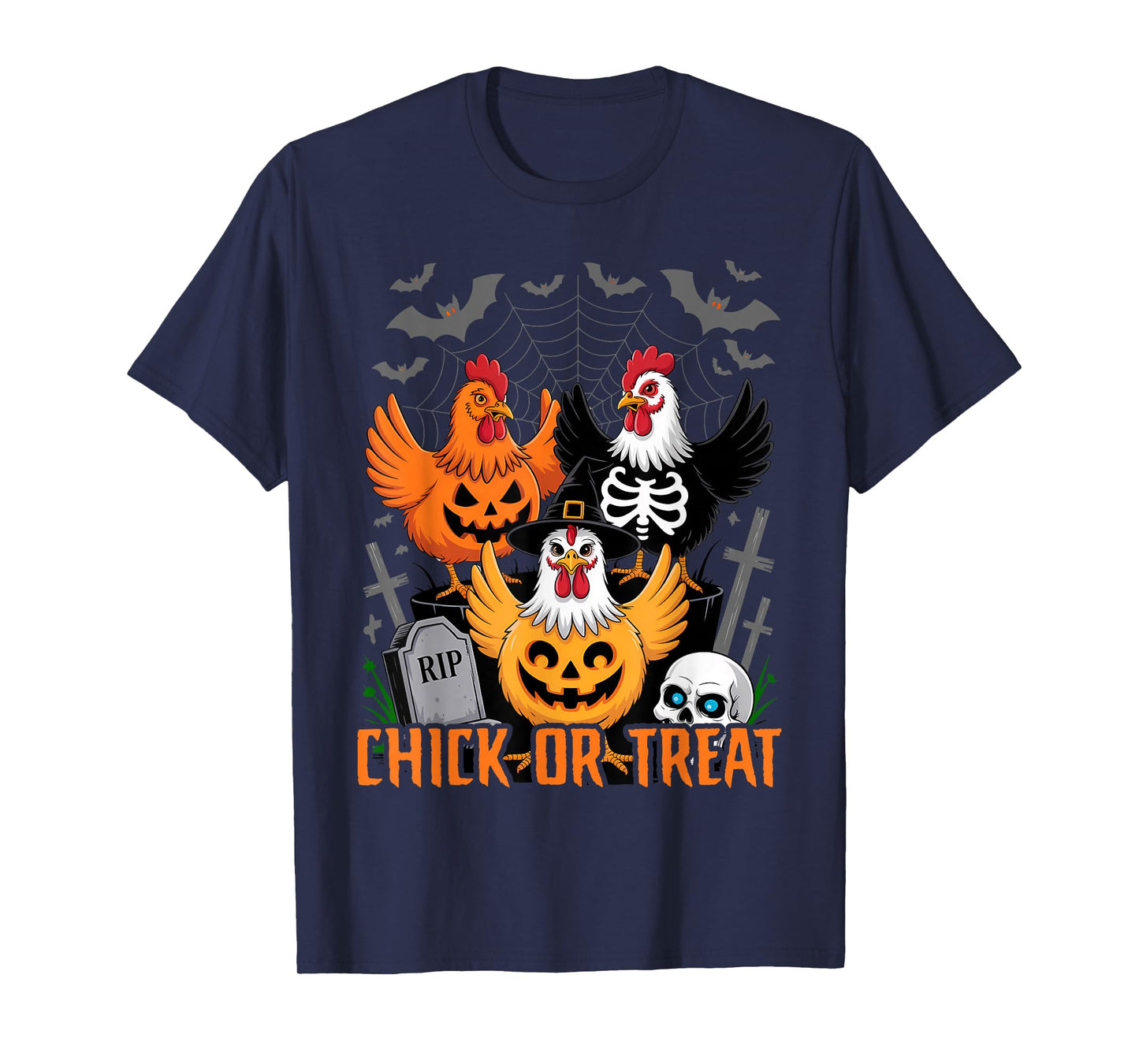 Halloween Chicken Skeleton Chick Or Treat Spooky Season T-Shirt