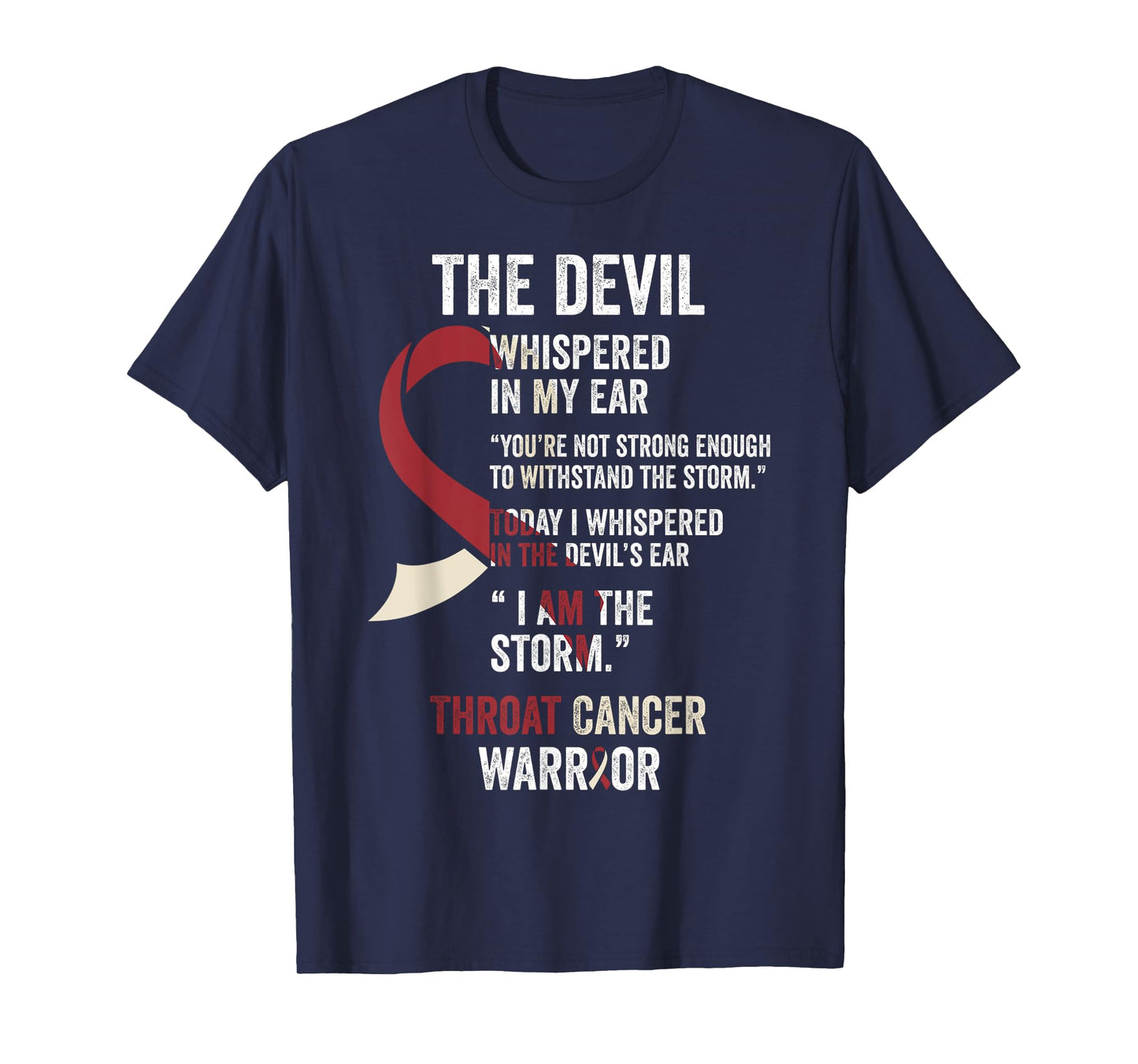 The Devil- Throat Cancer Awareness Supporter Ribbon T-Shirt