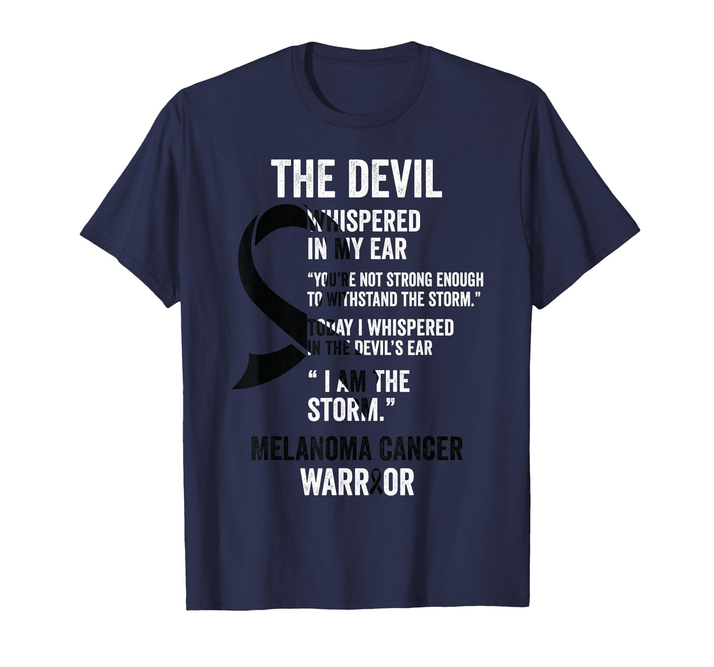 The Devil- Melanoma Cancer Awareness Support Ribbon T-Shirt