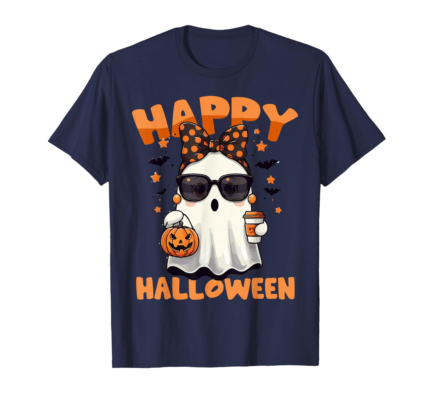 Funny Happy Halloween Boo Ghost Matching Family Couples 2025 T-Shirt