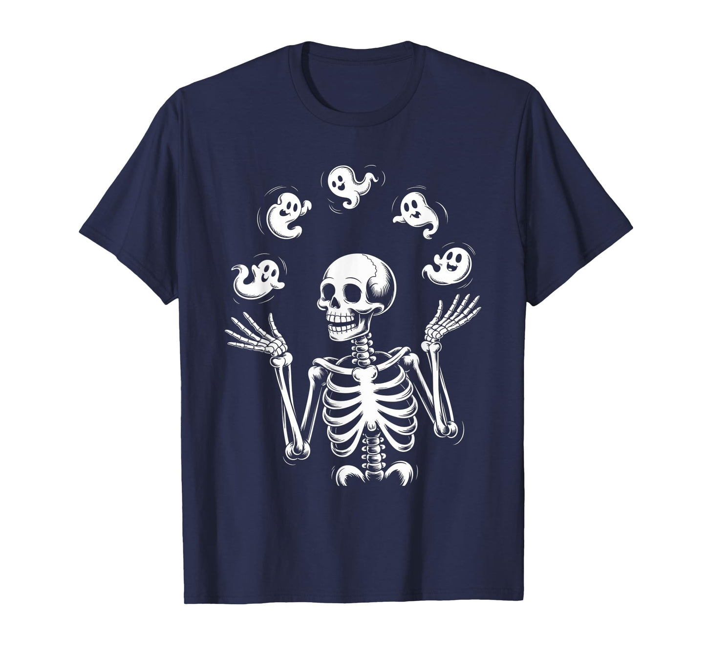 Skeleton Juggling Ghosts Funny Halloween Costume T-Shirt T-Shirt