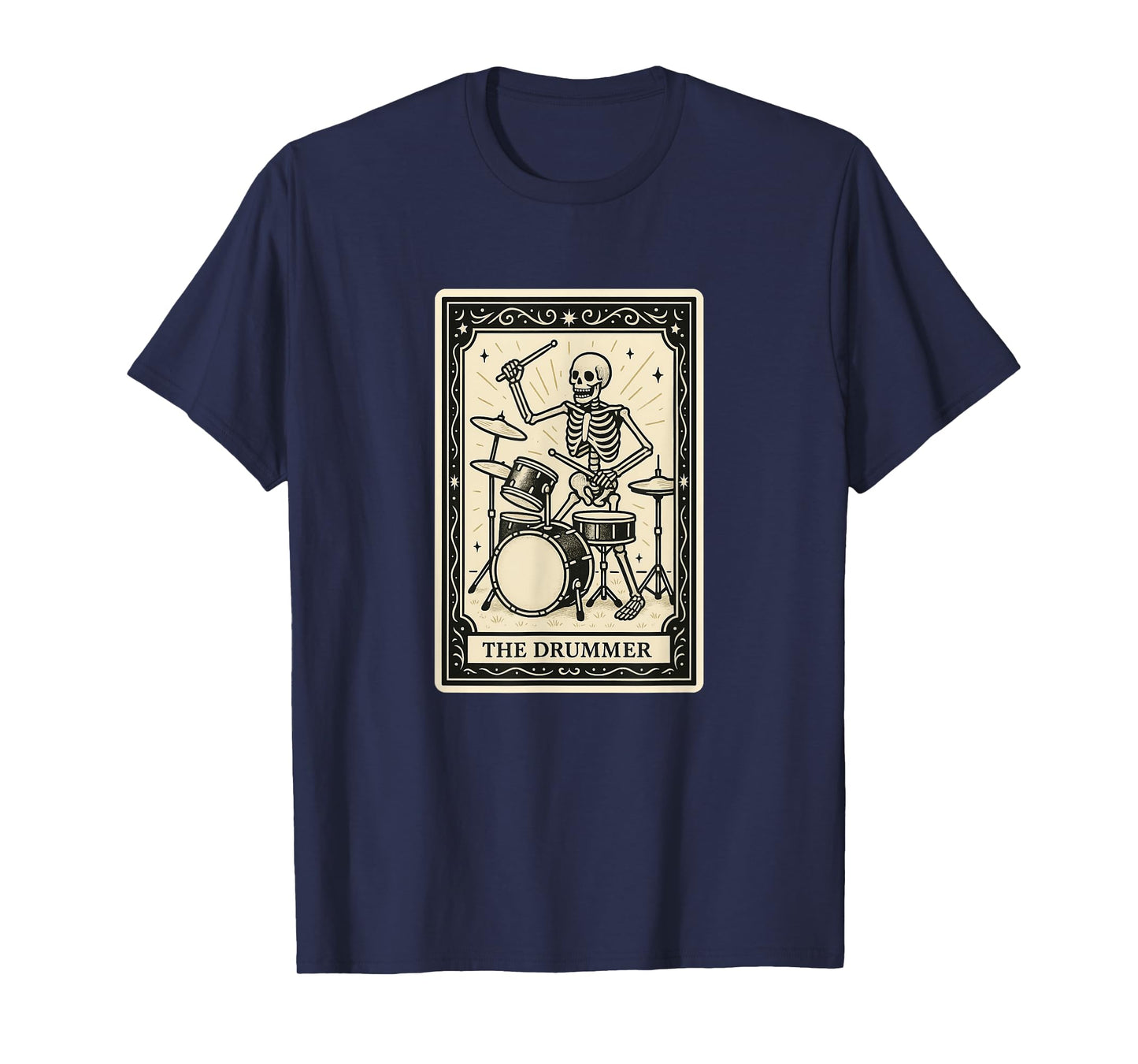 The Drummer Tarot Card - Spooky Gothic Drums Drumming Band T-Shirt