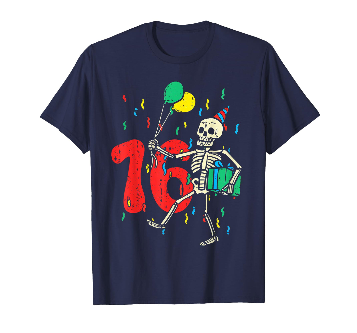 My 16th Birthday Skeleton Halloween 16 Year Old Funny Gift T-Shirt