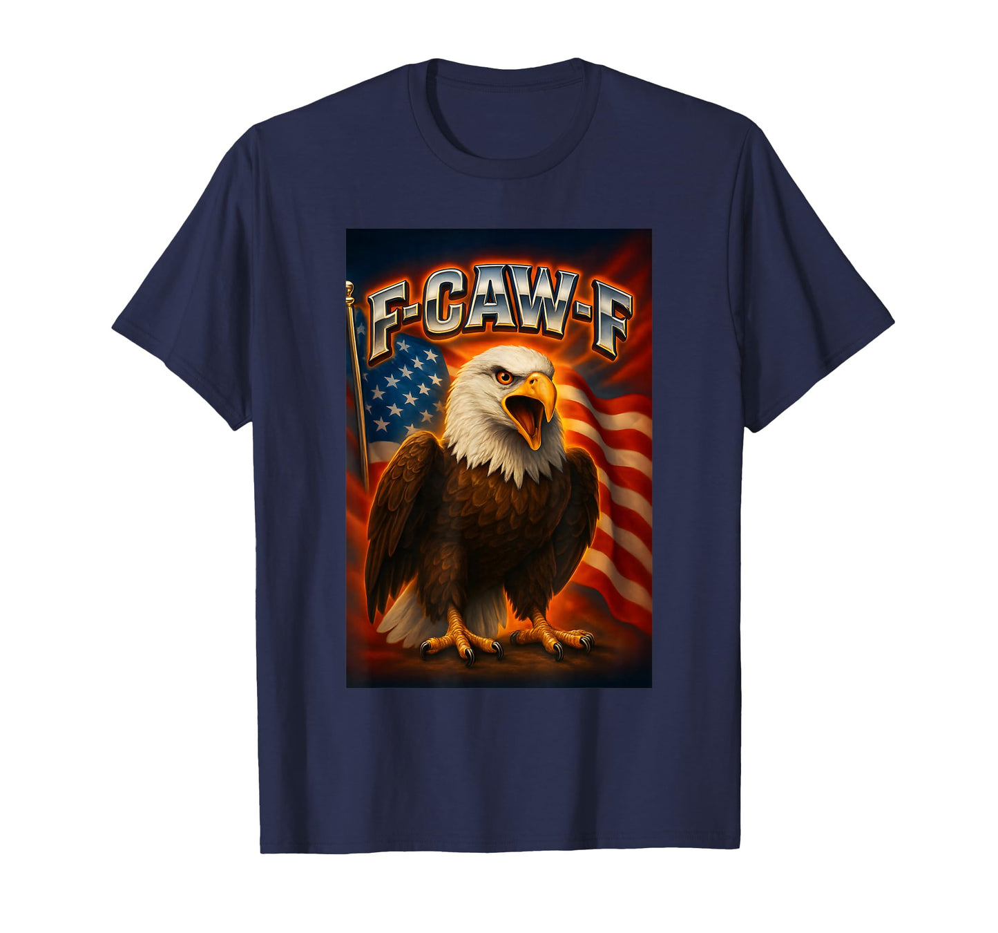 F Caw F Bald Eagle American Flag Patriotic Freedom of Speech T-Shirt