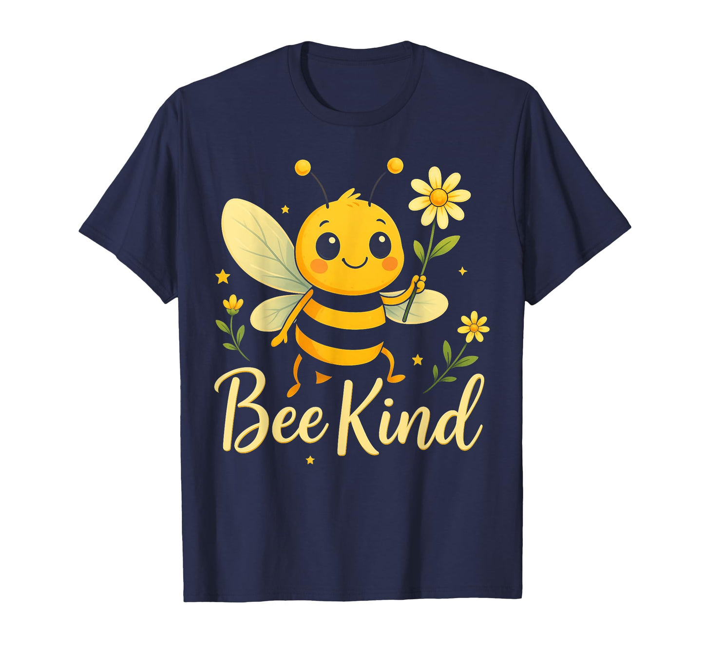 Bee Kind Cute bee with Flower Kindness T-Shirt