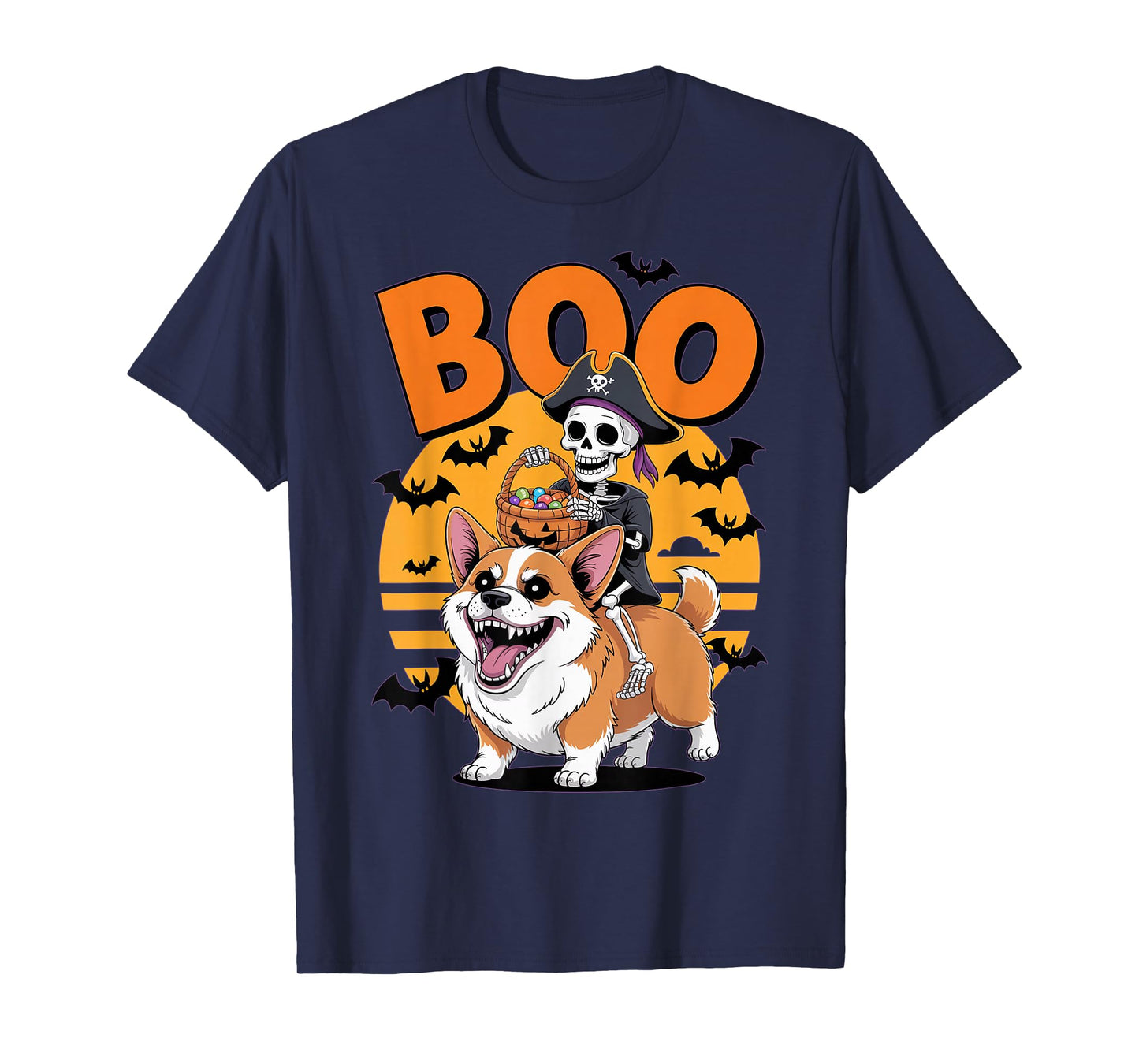 Spooky Pembroke Costume on Boo Corgi Halloween T-Shirt