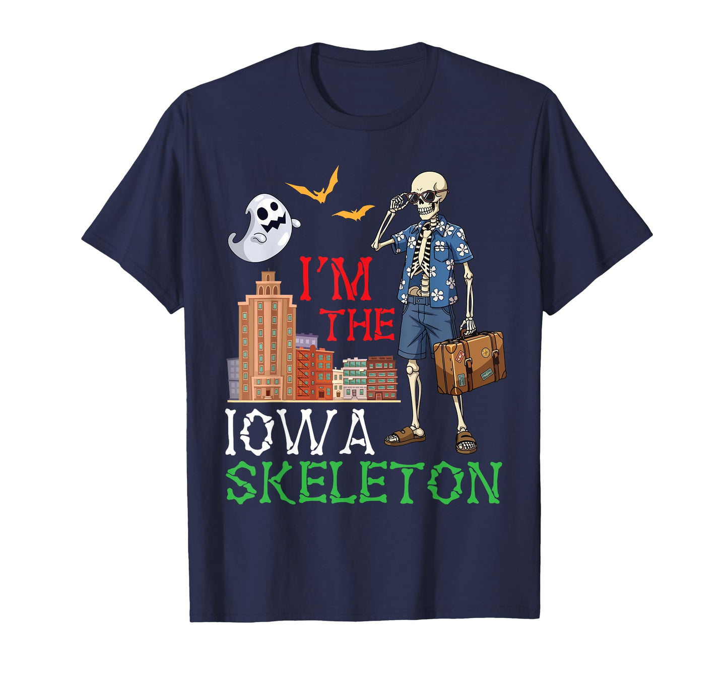 I'm The Iowa Skeleton Cowboy Halloween Day Desert Ghost T-Shirt