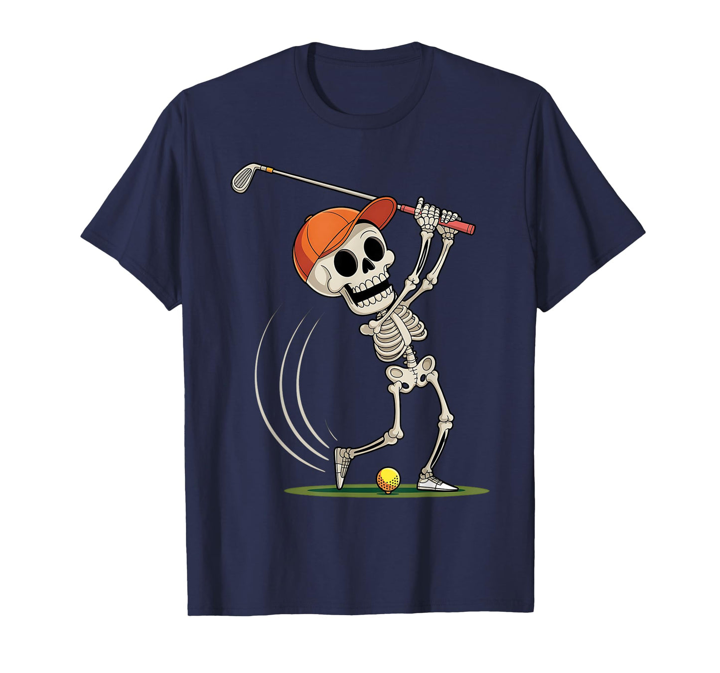 Funny Skeleton Golf Player Halloween Golfer for Men Dad T-Shirt