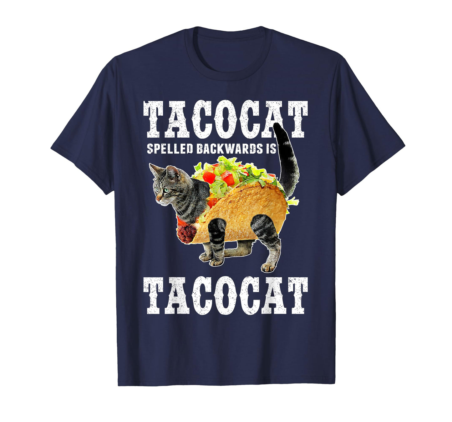 Tacocat Spelled Backwards is Tacocat Funny Cat Shirt T-Shirt for Men Women