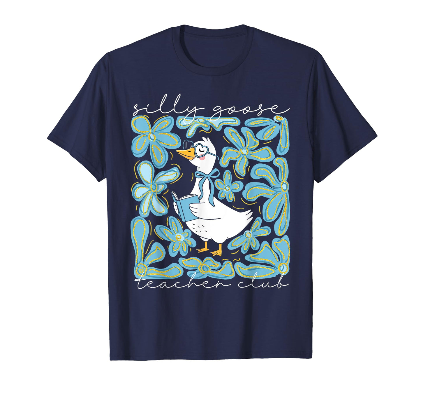 Silly-Goose Teacher Club Boho Floral Teaching Teacher Life T-Shirt