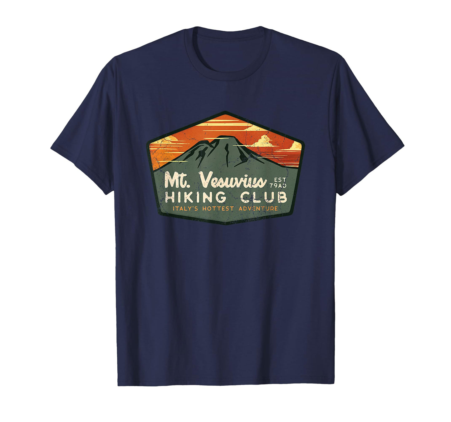 Retro Vesuvius Hiking Tourism For Italy Travel Vintage Tee T-Shirt