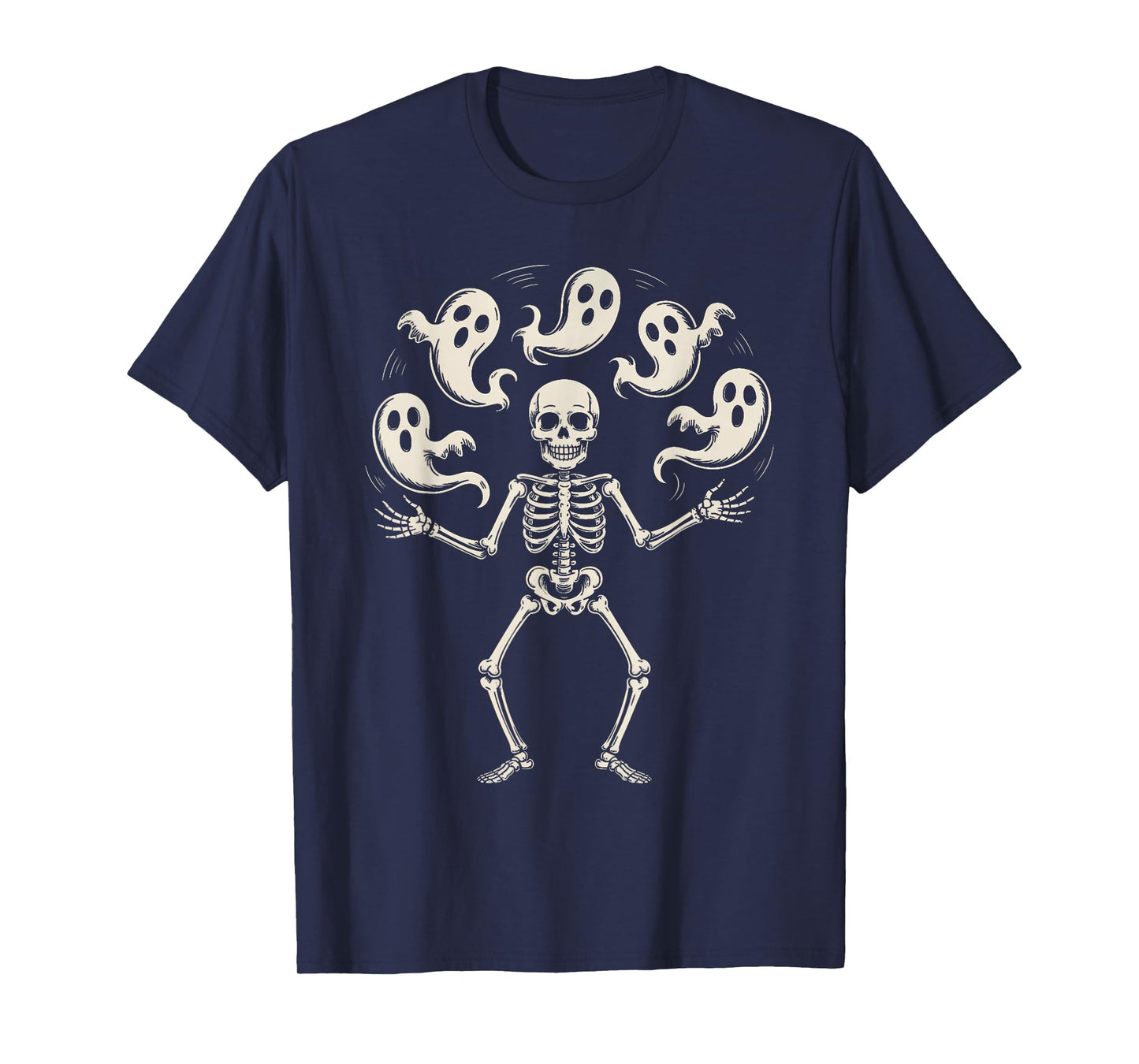 Funny Skeleton Juggling Ghosts Halloween Costume Men Women T-Shirt