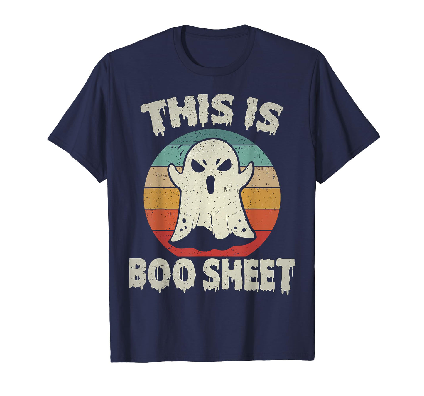 This is Boo Sheet Ghost Retro Halloween Costume Men Women T-Shirt