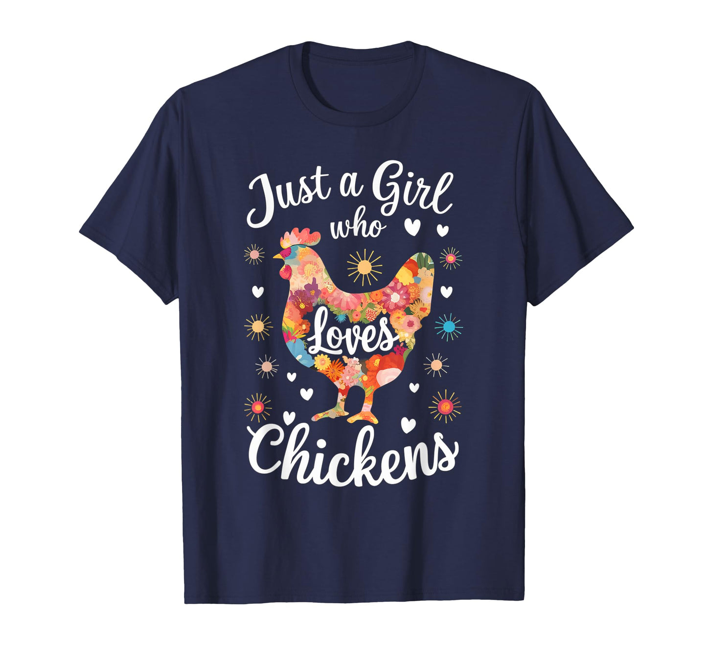 Just a Girl Who Loves Chickens Mom Chicken Shirts for Women T-Shirt
