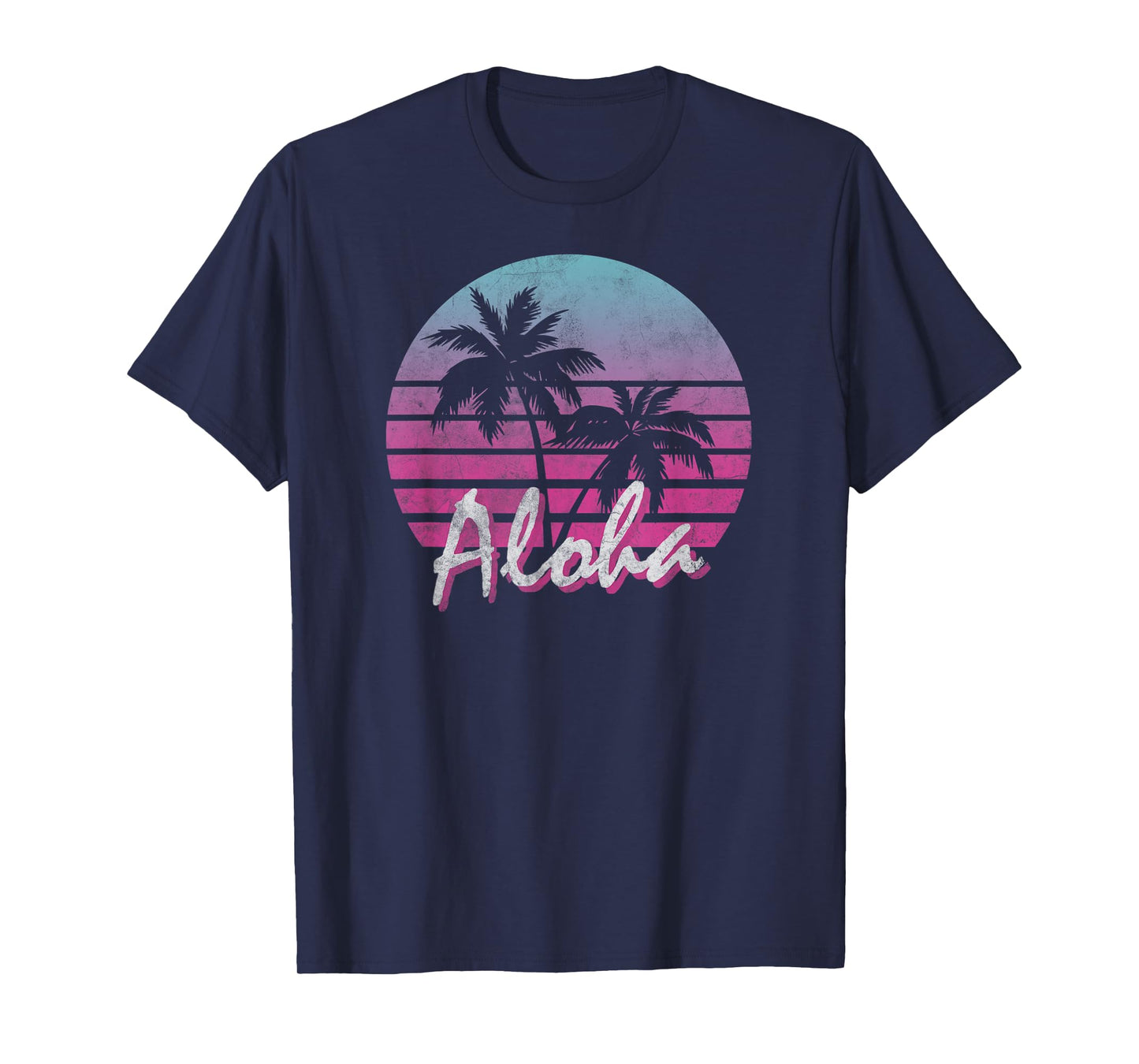 Aloha Hawaii Hawaiian Island Palm Beach Surf Vintage T-Shirt for Men Women Kids