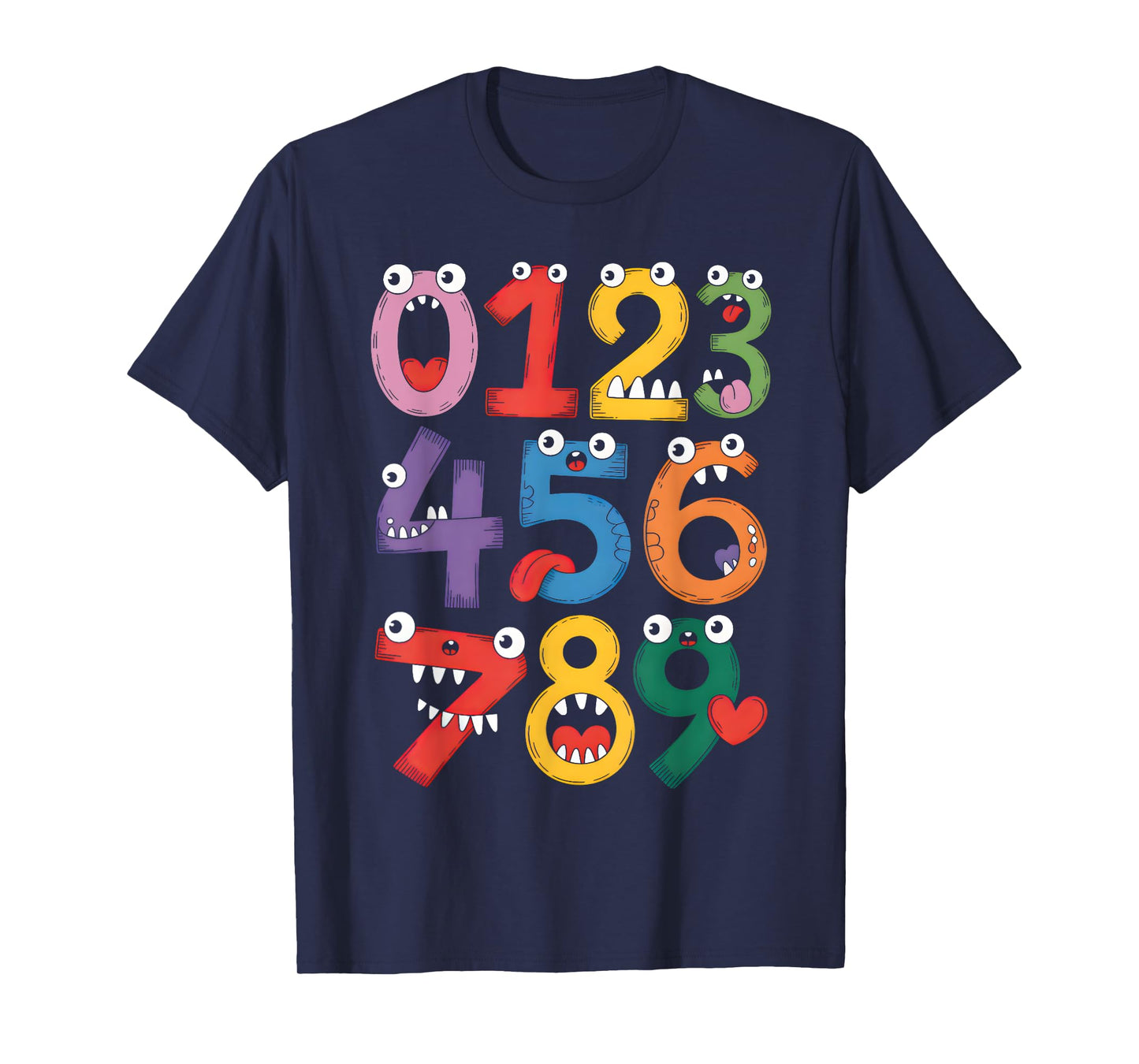 Funny Numbers Day Maths Back To School Teacher Kids Number T-Shirt