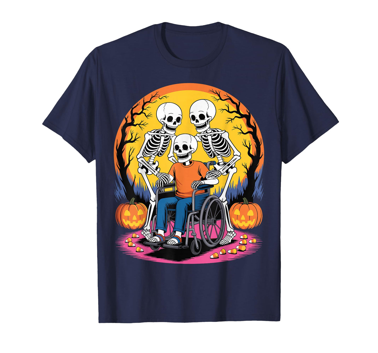 Nurse Skeletons Halloween Healthcare CNA Medical Crew T-Shirt