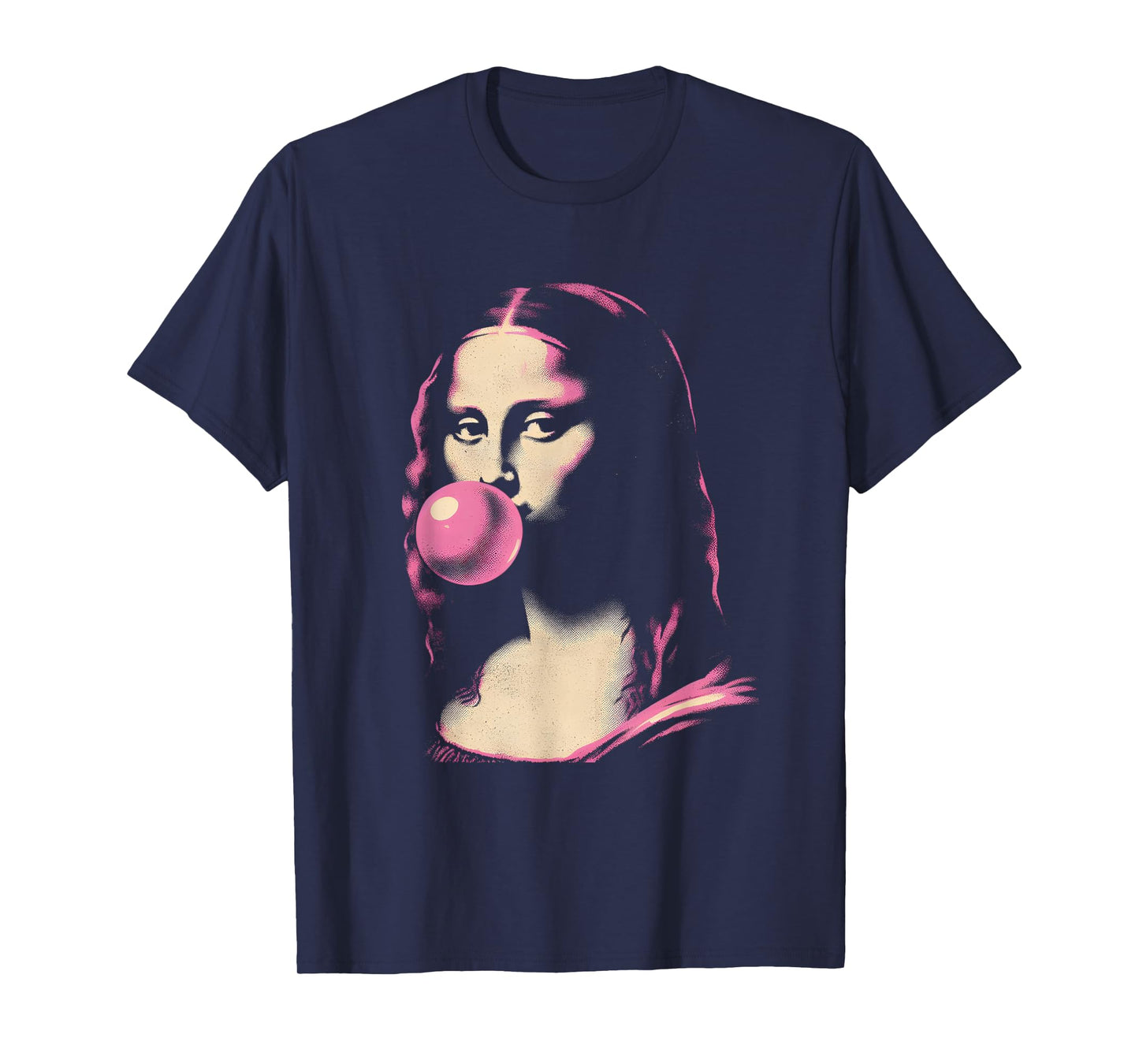 Mona-Lisa Blowing Bubble Gum - Funny Vintage Graphic Gum T-Shirt