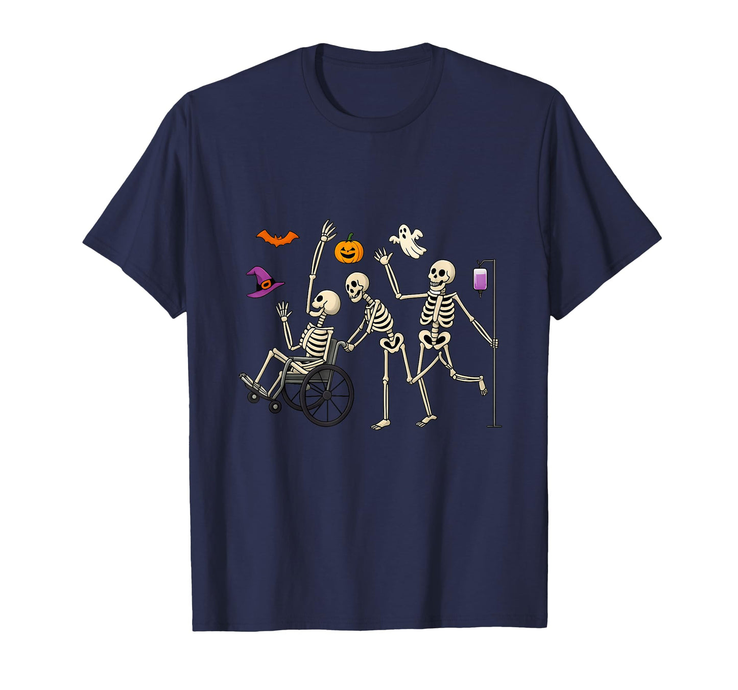 Nurse Skeletons Funny Halloween Healthcare Crew T-Shirt