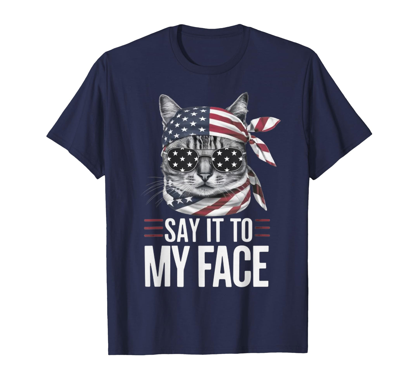 Funny Cat Kamala Harris 2024 Say It To My Face T-Shirt